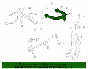 Upper control arm, front right, BMW iX 21-25