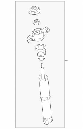 Rear left shock absorber Volvo S60 19-25 code 7d0f