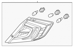 Honda Civic X FC 16-21 4D Left Outer Wing Light