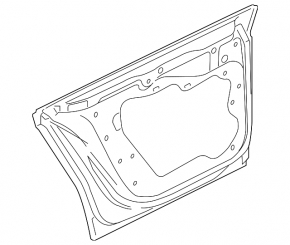 Door bare rear right VW CC 08-17