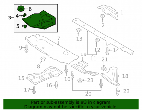Audi Q8 19-25 rear engine guard tear