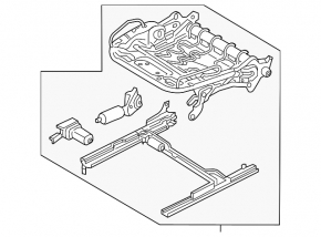 Audi Q7 16-25 driver's seat longitudinal adjustment motor without frame