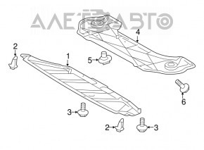 Front engine protection Lexus RX400h 06-09 fasteners torn