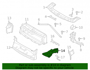 Left brake cooling duct for BMW 4 Series F36 18-20