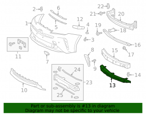 Toyota Prius 50 19-22 Front Bumper Absorber Lower
