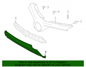 Lower grille of the front bumper Toyota Rav4 16-18 rest, mesh