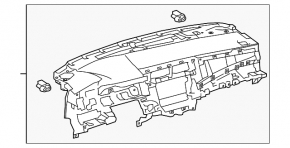 Toyota Avalon 13-18 beige torpedo panel without airbag, shot