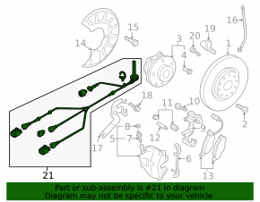 Front left ABS sensor for VW Tiguan 2017