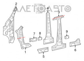 The front right quarter of the VW Tiguan 18-24 was sawed off, red