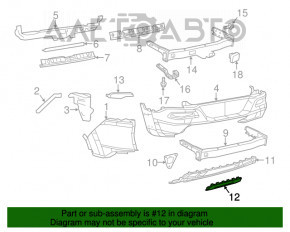 Jeep Cherokee KL 14-18 pre-rest rear bumper cover cap for Trailhawk towbar