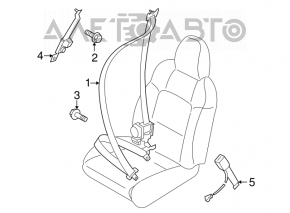 Subaru b9 Tribeca gray passenger seat belt