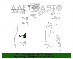 Upper front right door hinge for a 09-23 Dodge Challenger