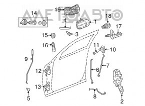 Upper front right door hinge for a 09-23 Dodge Challenger
