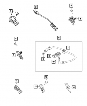 Absolute pressure sensor map sensor Fiat 500L 14-17 1.4T