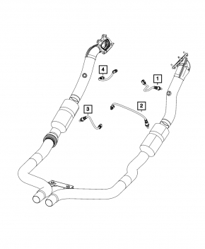 Lambda probe left second Jeep Gladiator 20-25 3.6
