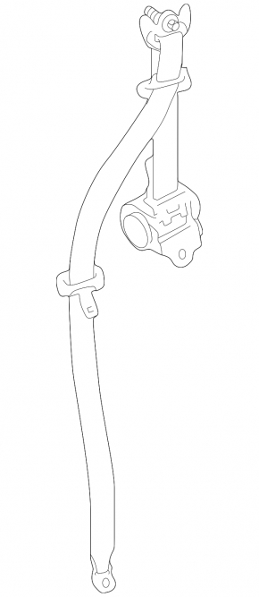 Rear right seat belt for Lexus CT200h 11-13 black
