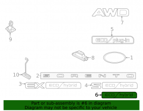 Kia Sorento 2021-22 AWD emblem on the tailgate