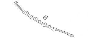 Lower trim of rear bumper Hyundai Sonata 15-17 SE for 1 pipe
