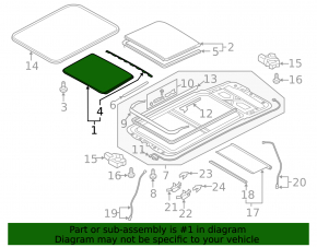 Panorama assembly Audi Q3 8U 15-18