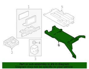Audio amplifier bracket Audi A4 B9 17-