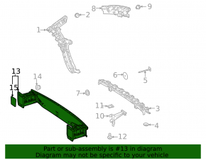 Mercedes X247 GLB 20-26 rear bumper reinforcement