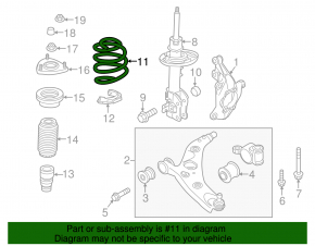 Front left spring Mazda 3 14-18 BM