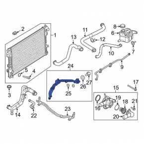 Engine cooling pipes Ford Explorer 16-19 3.7