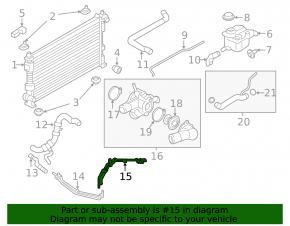 Engine cooling pipes Ford Explorer 16-19 3.7