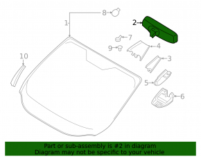 Ford Escape MK3 13-19 black auto-dimming interior mirror
