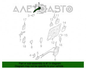 Door handle outer front left Mazda3 03-08
