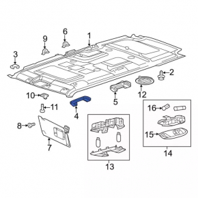 Ceiling handle right front Ford Flex 09-19 beige