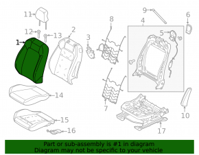 Driver's seat Ford Mustang mk6 15- without airbag, coupe, leather