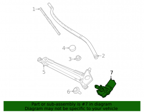 Lincoln Corsair 20-26 Front Windshield Wiper Motor