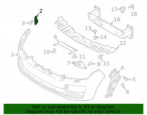 Front bumper mount for left Land Rover Range Rover 13-21