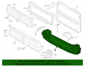 Lower radiator deflector for Land Rover Range Rover Evoque 19-23