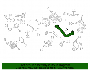 Metal cooling system pipe for Audi A6 C8 19-25 3.0T water pump