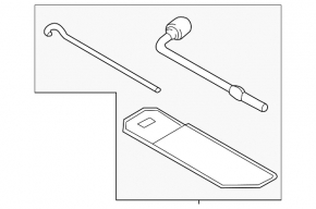 Kia Sportage 23-26mm lug wrench with jack handle