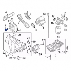 Ford Explorer Crankshaft Pulley Bolt 20-