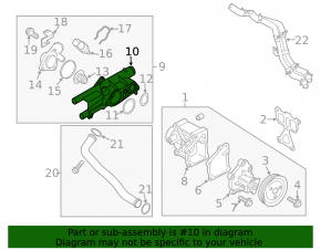 Thermostat housing Kia Optima 11-15 2.4