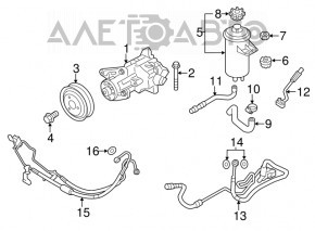 Power Steering Cooling Pipe BMW X5 E70 07-13 3.0