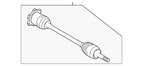 Rear left axle shaft for Nissan 370Z 09-20