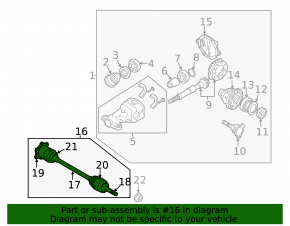 Rear left axle shaft for Nissan 370Z 09-20