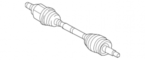 Front left half-shaft drive Kia Sorento 21-25 HEV