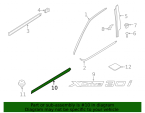 Door trim lower front right BMW X3 G01 18-21 in body color