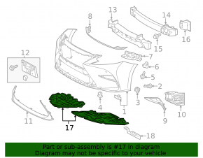 Engine guard left Lexus ES300h ES350 16-18 rest