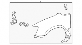 Front right wing Lexus RX300 98-03