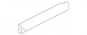 Reinforcement for the TV bar on the left subframe of the Infiniti QX30 17-19