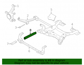 Reinforcement for the TV bar on the left subframe of the Infiniti QX30 17-19