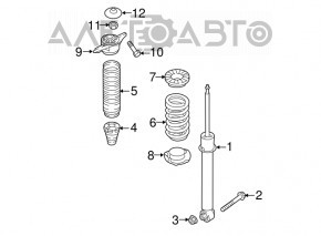 Shock absorber support rear left Hyundai Tucson 16-18 awd