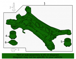 Rear subframe for Kia Sportage 23-26 HEV FWD